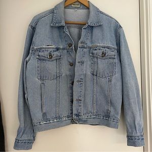 VINTAGE 80s/90s Guess denim distressed jacket